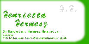 henrietta hermesz business card